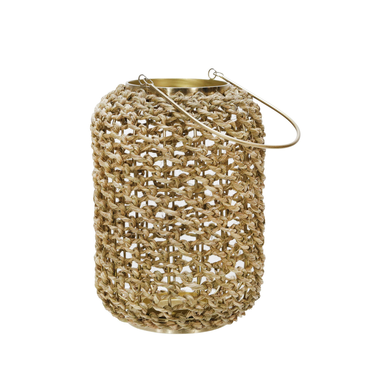RATTAN 10"H HURRICANE LANTERN, NATURAL Candle Holders| Sagebrook Home