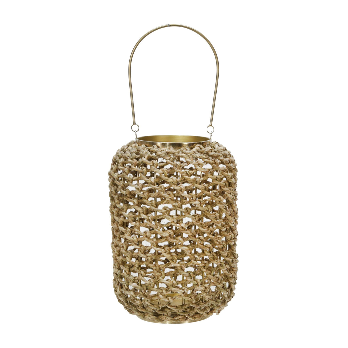 RATTAN 10"H HURRICANE LANTERN, NATURAL Candle Holders| Sagebrook Home