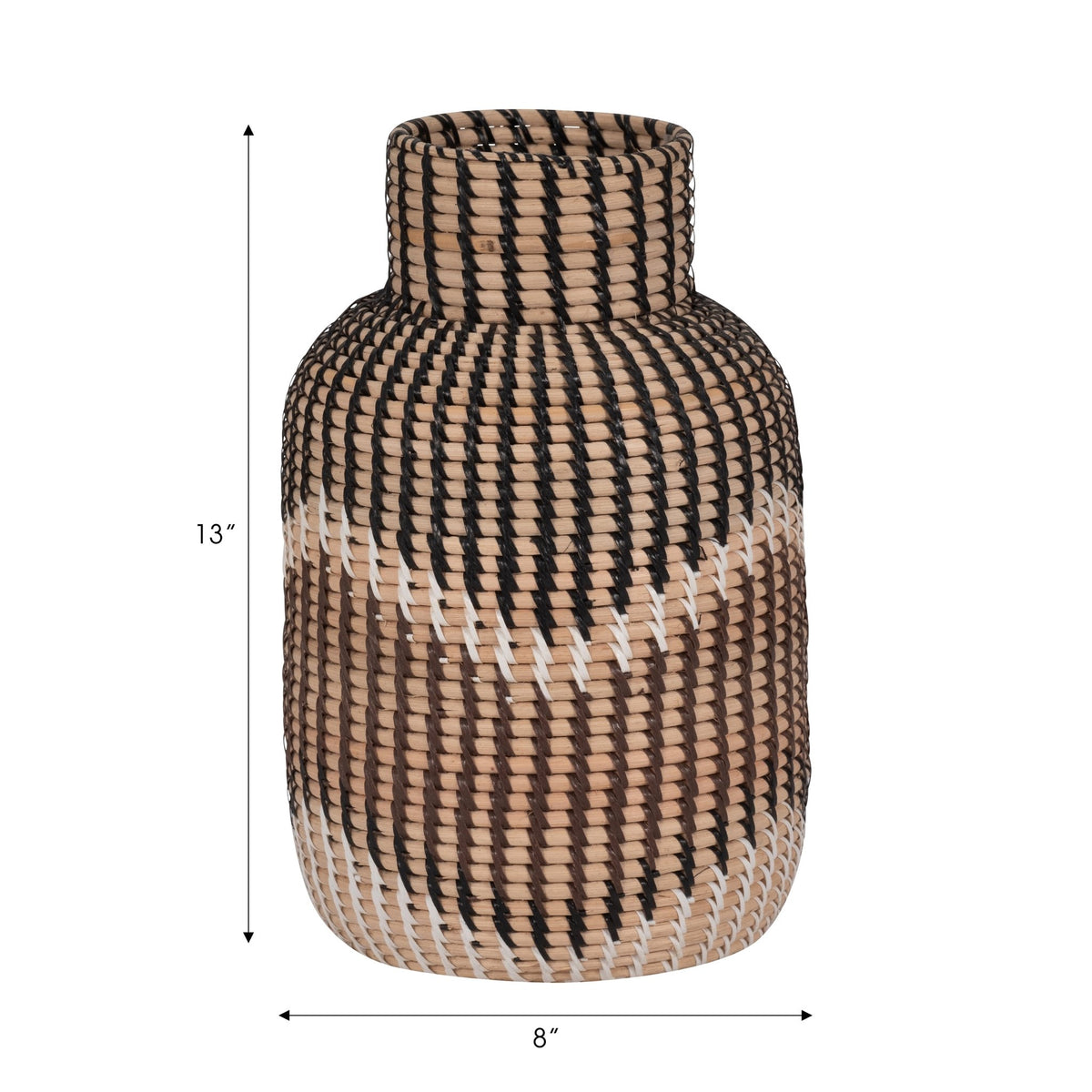 RATTAN, 13"H WOVEN VASE, MULTI Vases and Jars| Sagebrook Home