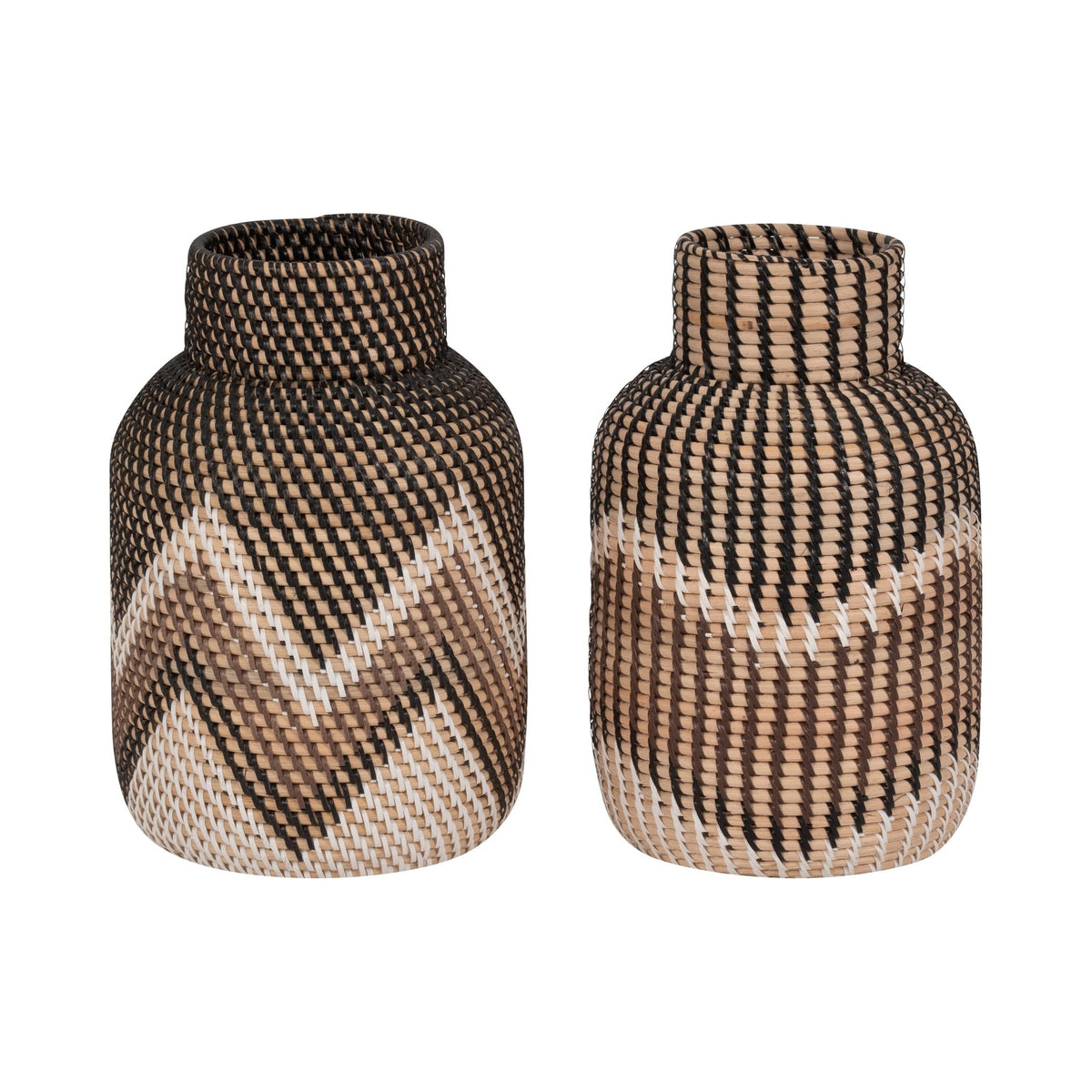 RATTAN, 13"H WOVEN VASE, MULTI Vases and Jars| Sagebrook Home