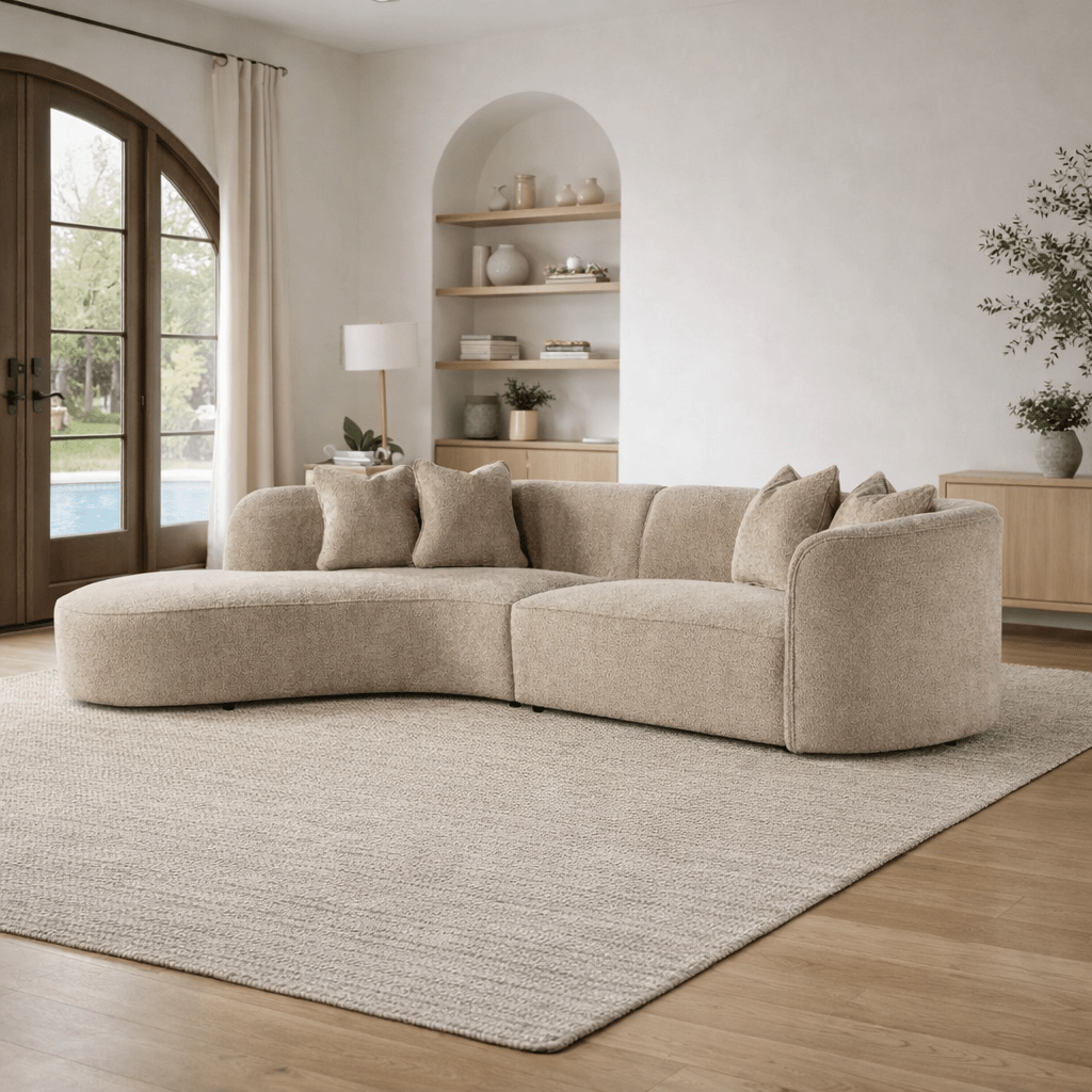 Raya Beige Sectional (Left Chaise + Right Arm) Sectionals| Roots Furniture