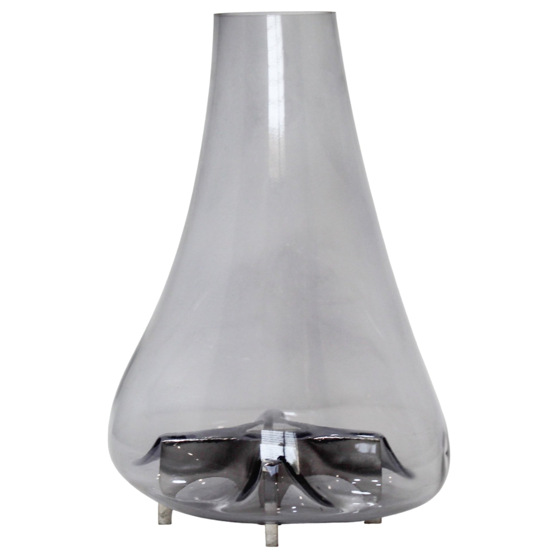 Raylor Glass Vase With Metal Base Vases and Jars| Sagebrook Home