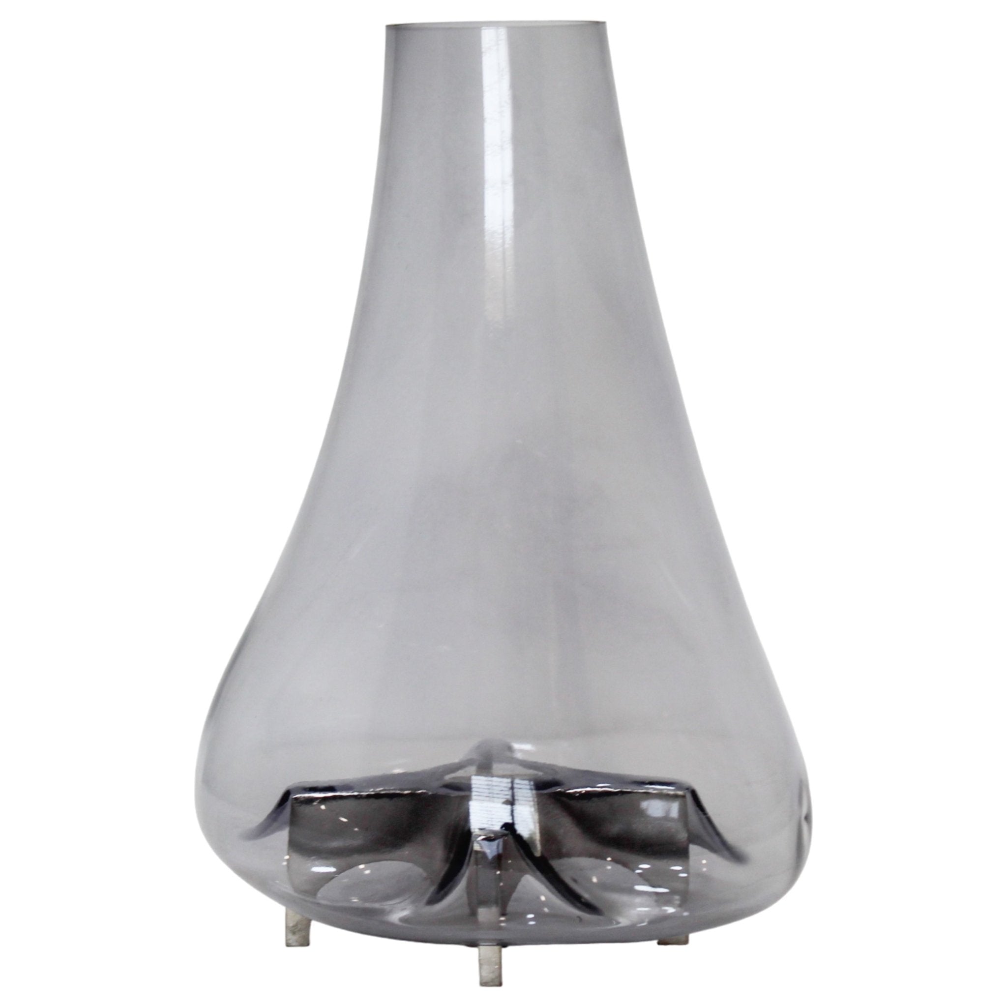 Raylor Glass Vase With Metal Base Vases and Jars| Sagebrook Home