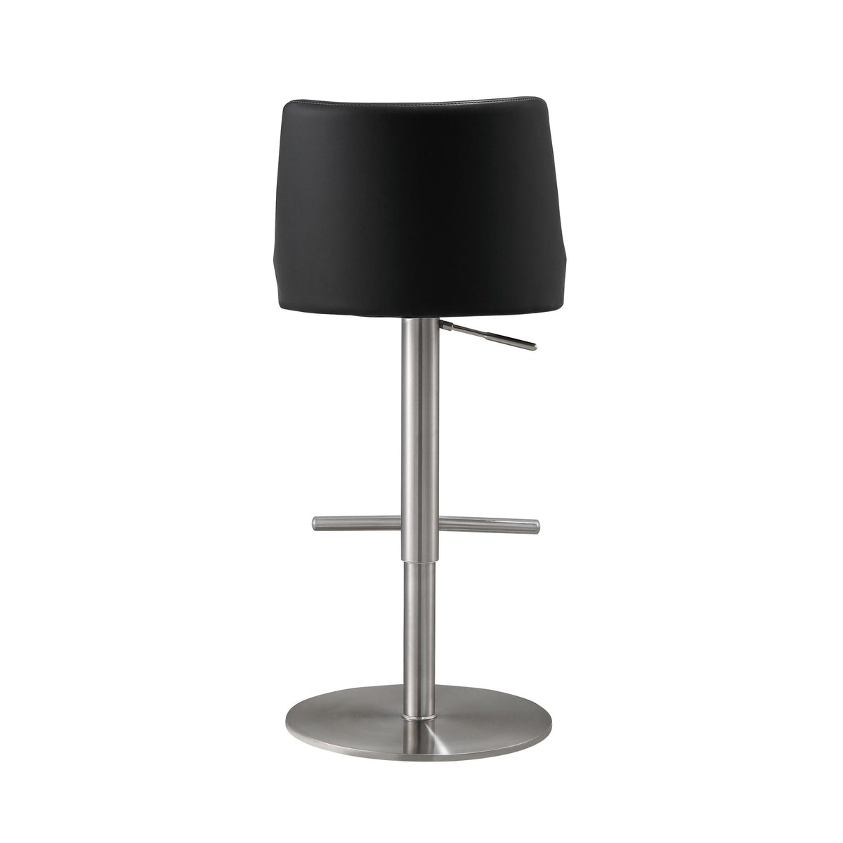 Reagan Black and Silver Adjustable Stool Stools| TOV