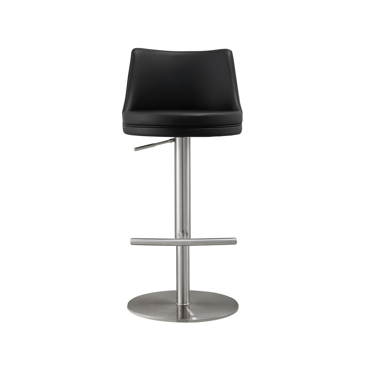 Reagan Black and Silver Adjustable Stool Stools| TOV