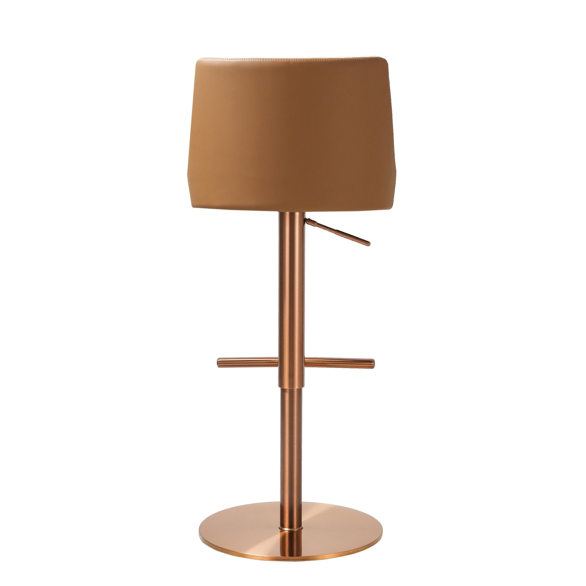 Reagan Cafe Au Lait Houndstooth Adjustable Swivel Stool Stools| TOV