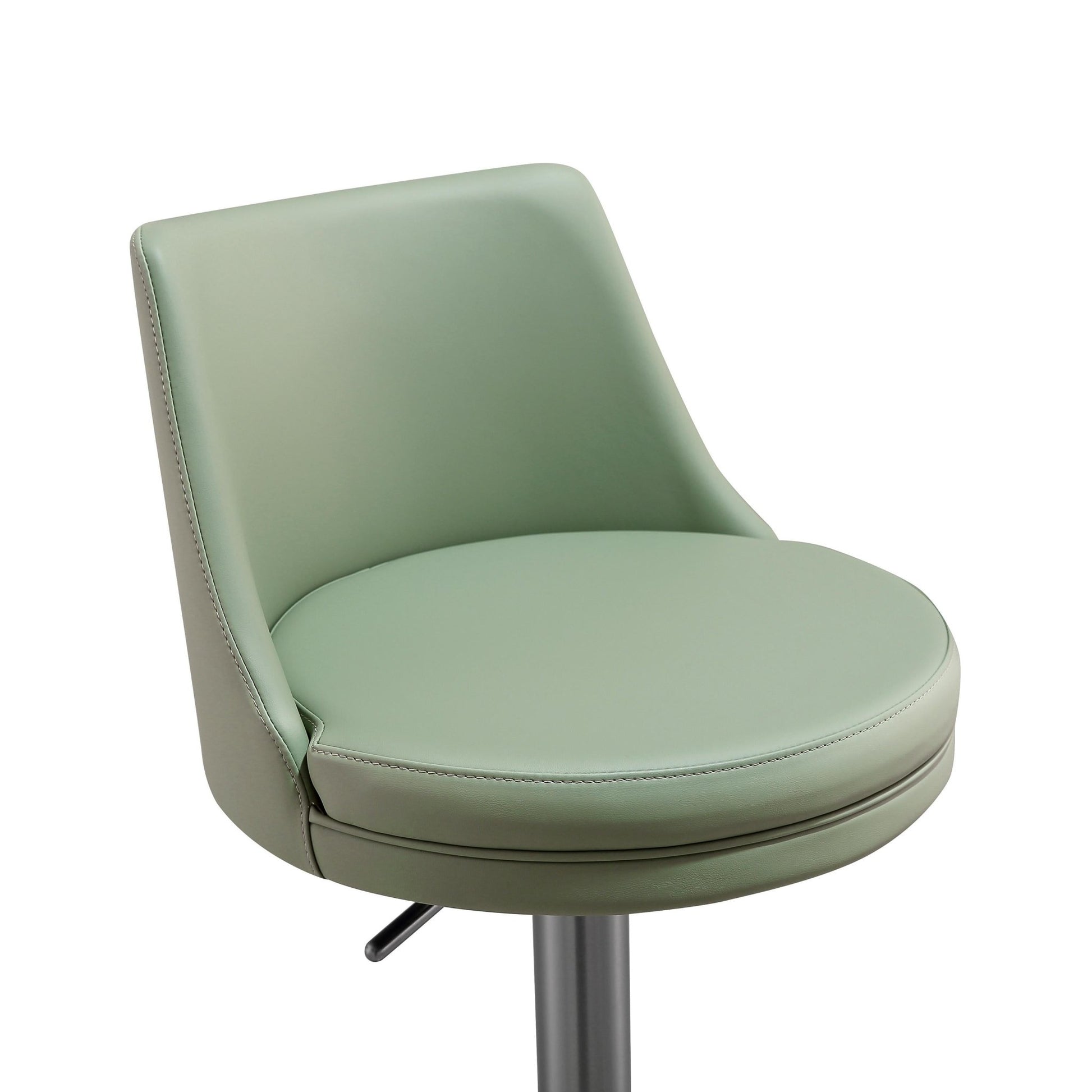 Reagan Sea Foam Green and Silver Adjustable Stool Stools| TOV