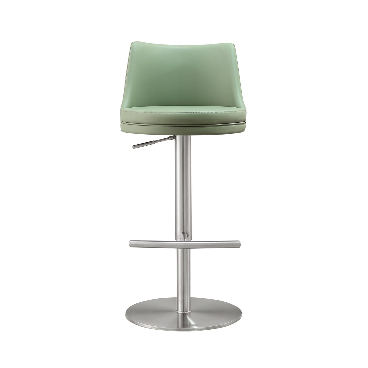 Reagan Sea Foam Green and Silver Adjustable Stool Stools| TOV