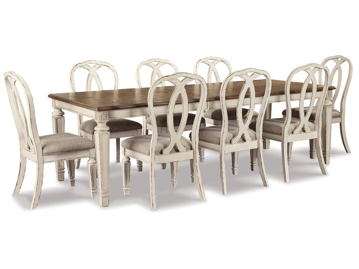 Realyn Dining Table and 8 Chairs Set Dining Room Sets| Ashley Homestore