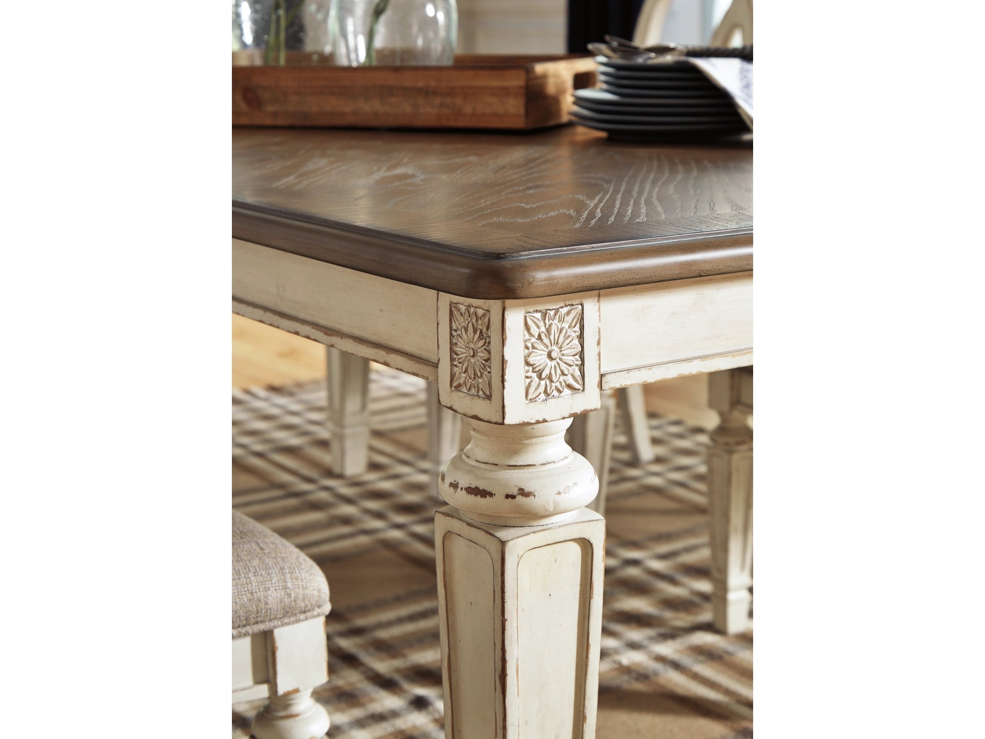 Realyn Dining Table and 8 Chairs Set Dining Room Sets| Ashley Homestore