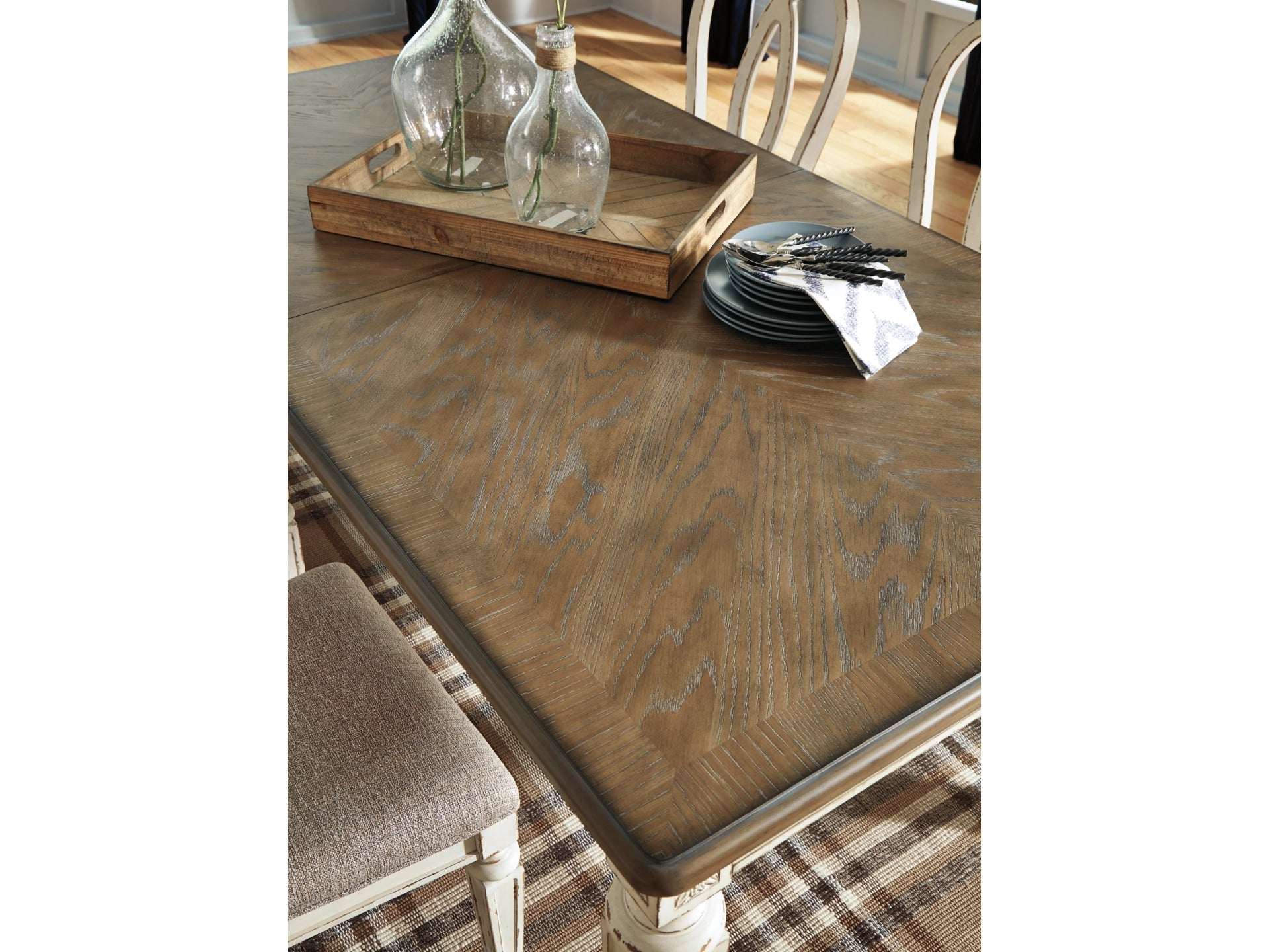 Realyn Dining Table and 8 Chairs Set Dining Room Sets| Ashley Homestore