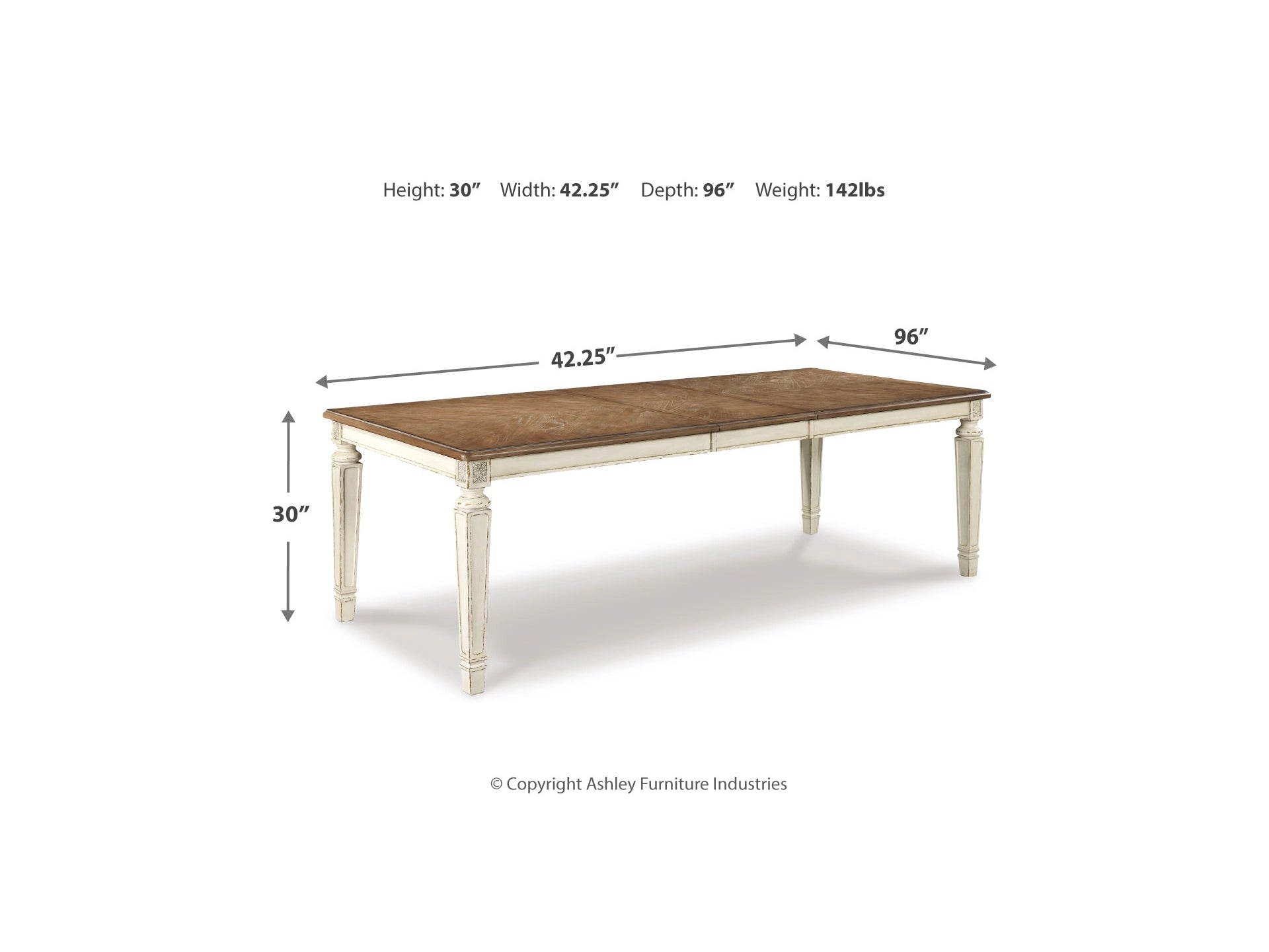 Realyn Dining Table and 8 Chairs Set Dining Room Sets| Ashley Homestore