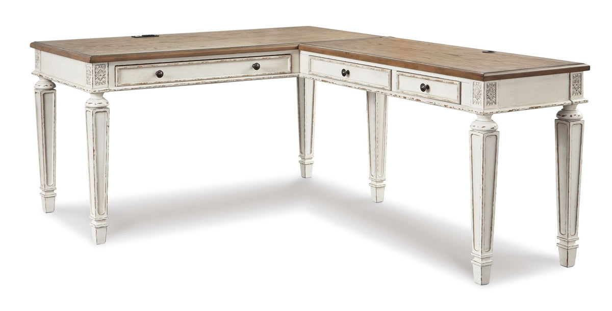 Realyn 60" Home Office Desk Set Office Desks| Ashley Homestore