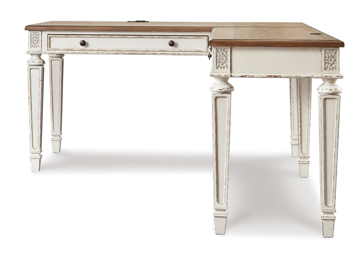 Realyn 60" Home Office Desk Set Office Desks| Ashley Homestore