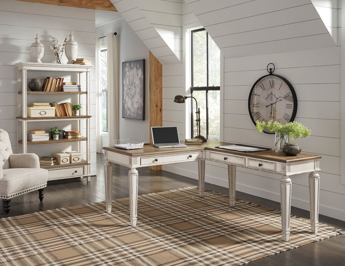Realyn 60" Home Office Desk Set Office Desks| Ashley Homestore