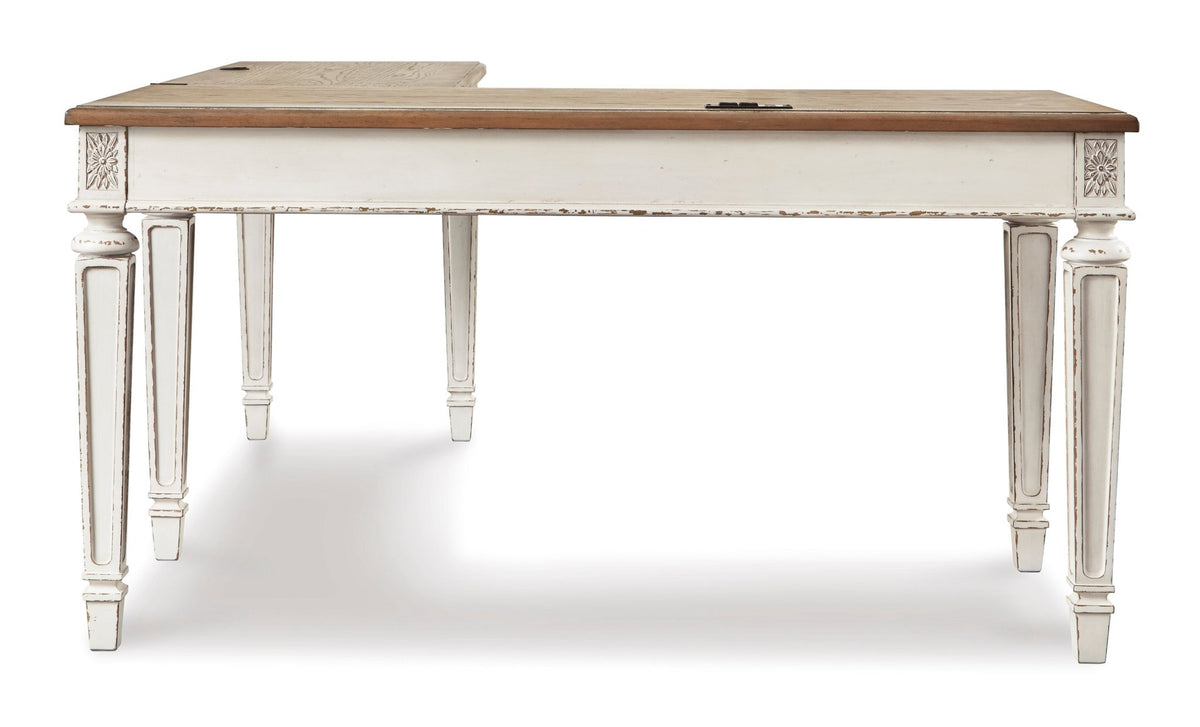 Realyn 60" Home Office Desk Set Office Desks| Ashley Homestore