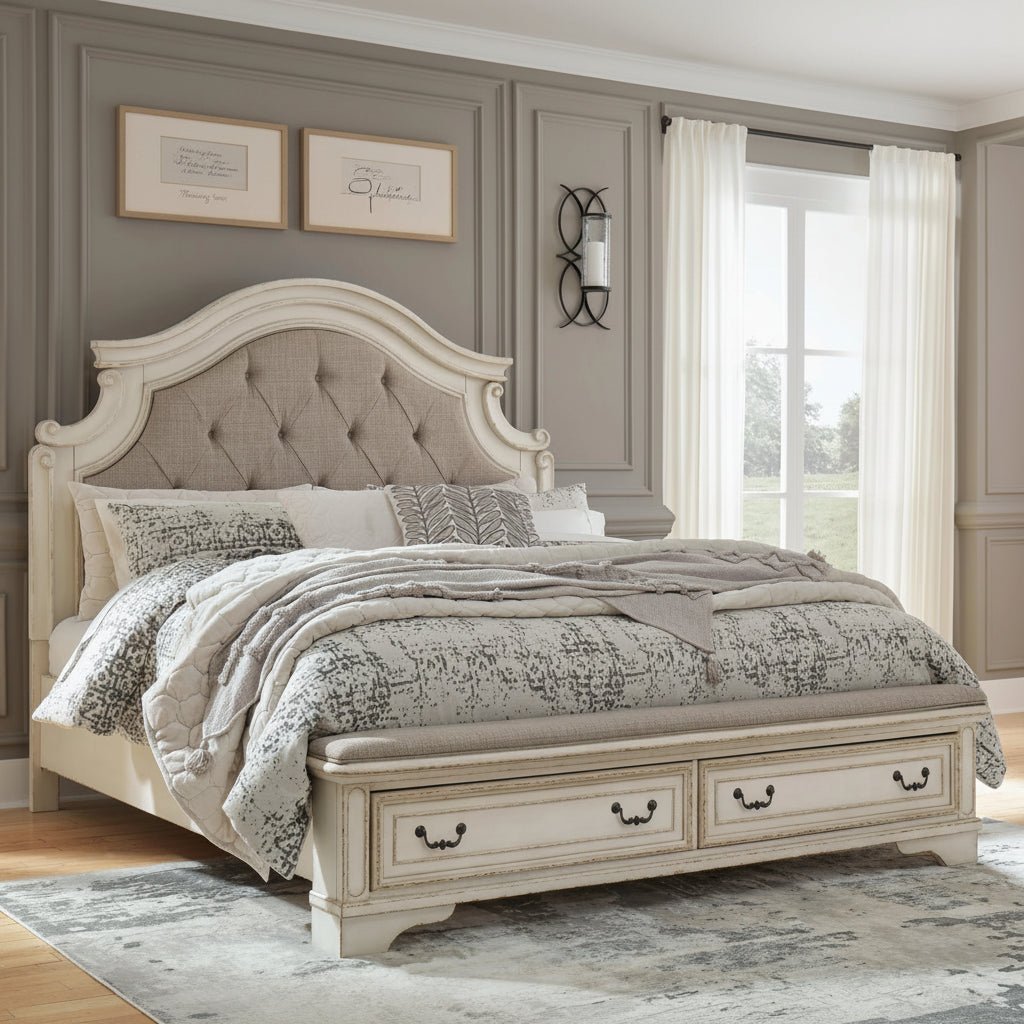 Realyn King Upholstered Bed With Storage Beds| Ashley Homestore
