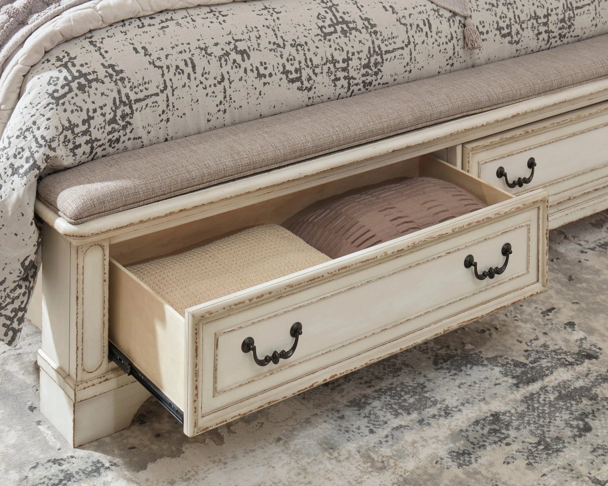 Realyn Queen Upholstered Bed With Storage Beds| Ashley Homestore