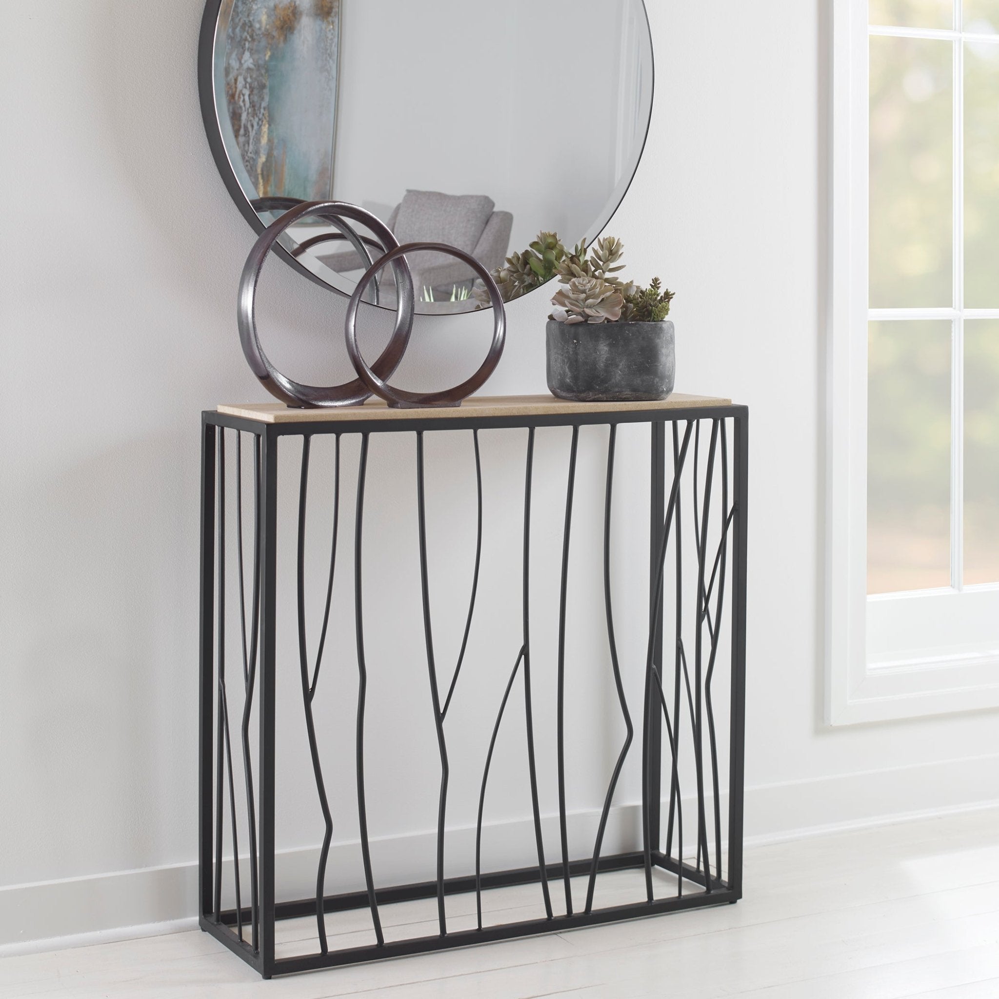 Reed Console Table, 2 Cartons - Al Rugaib Furniture