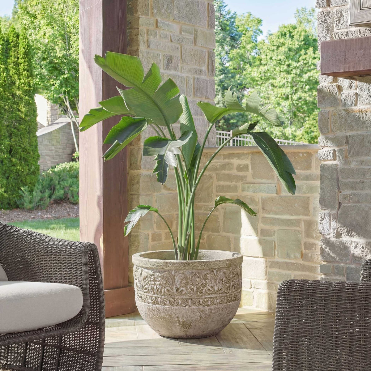 Regalia Indoor-Outdoor Stone Planter Planter| Uttermost