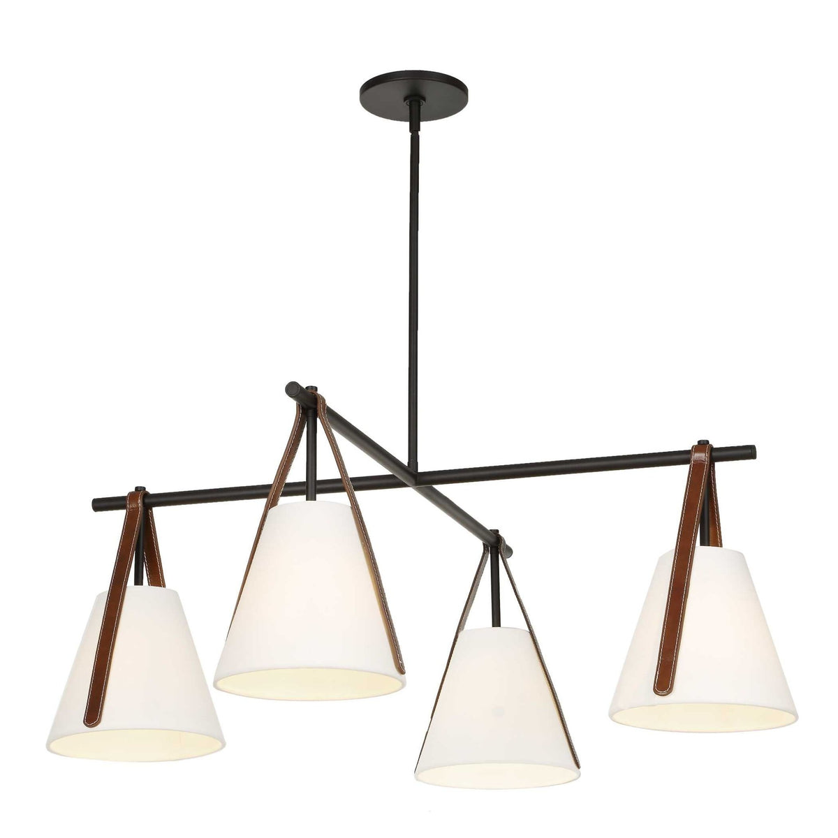 Reins Accent Straps 4 Light Chandelier chandeliers| Uttermost