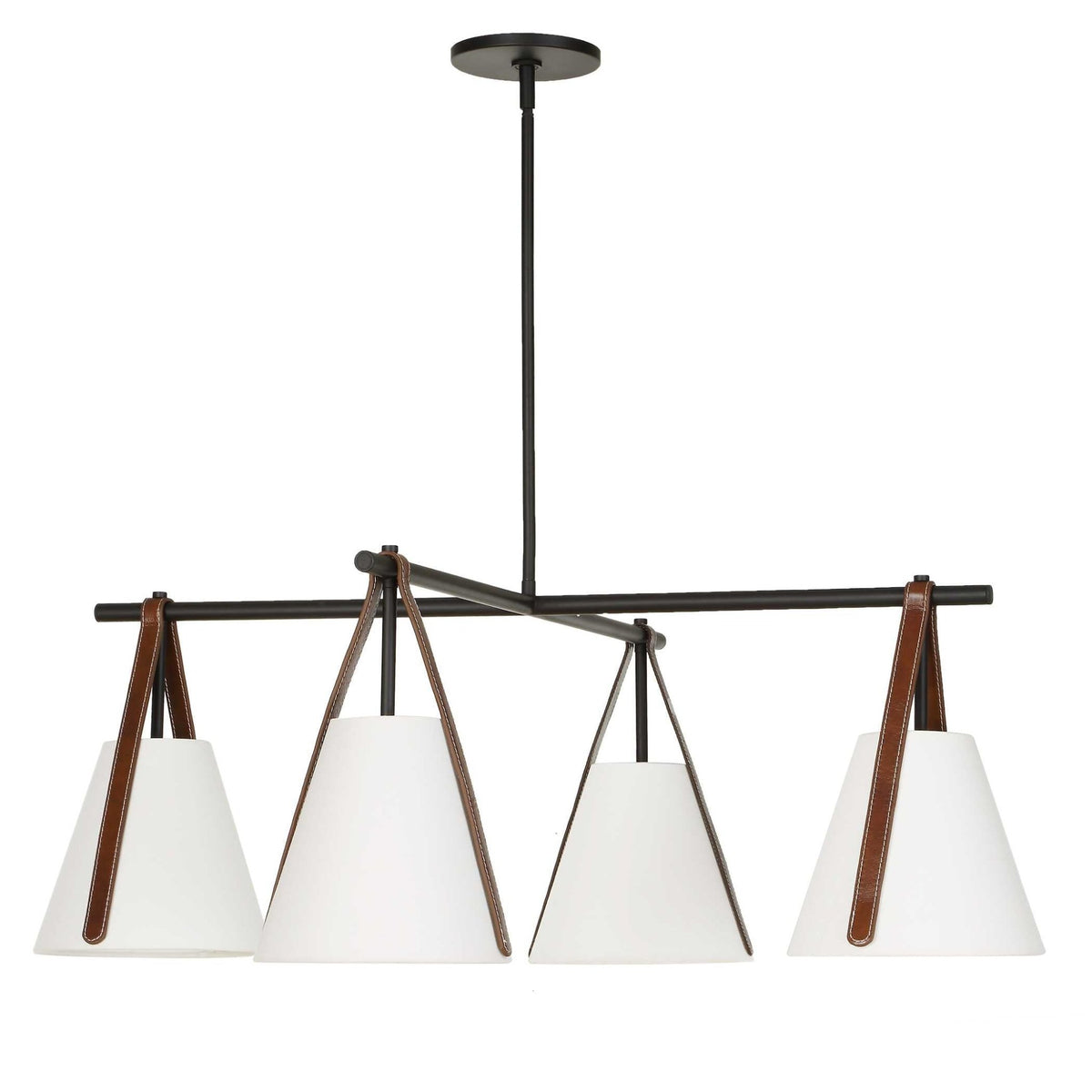 Reins Accent Straps 4 Light Chandelier chandeliers| Uttermost