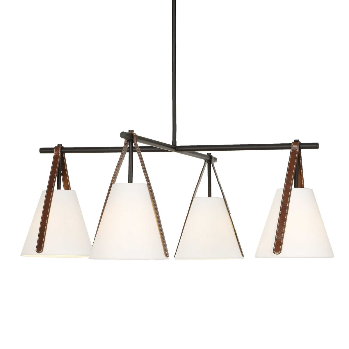 Reins Accent Straps 4 Light Chandelier chandeliers| Uttermost