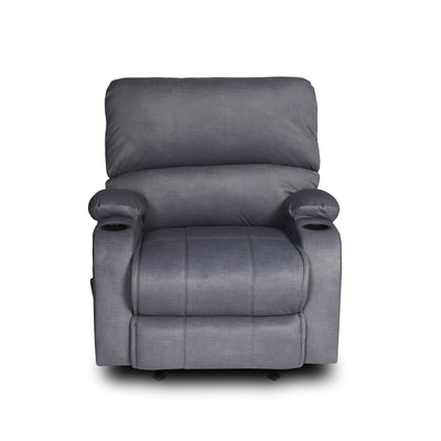 RELAX Cinema Recliner Chair with Cup Holder , Velvet , GRAY . - Al Rugaib Furniture