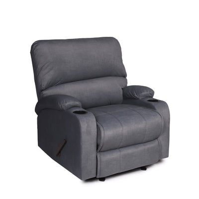 RELAX Cinema Recliner Chair with Cup Holder , Velvet , GRAY . - Al Rugaib Furniture