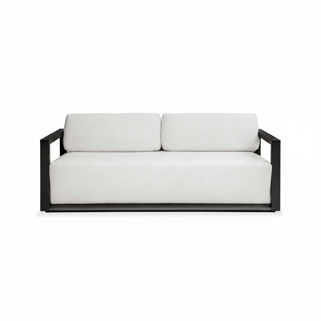 Remsen Outdoor Black/Oyster Sofa Outdoor Loveseats & Sofas| Uttermost
