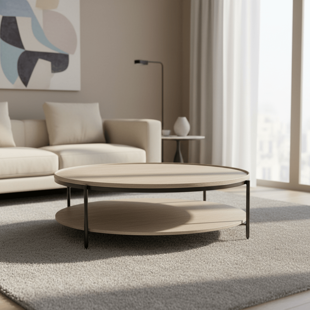 Repose - Repose Round Coffee Table Coffee Tables| Theodore Alexander