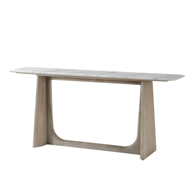 Repose - Repose Wooden Console Table Marble Top - Al Rugaib Furniture