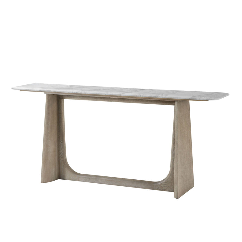 Repose - Repose Wooden Console Table Marble Top - Al Rugaib Furniture