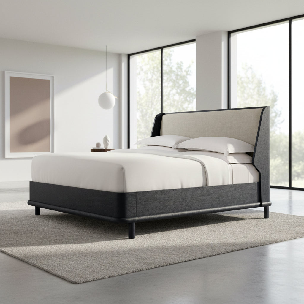 Repose - Repose Wooden With Upholstered Headboard US King Bed Beds| Theodore Alexander