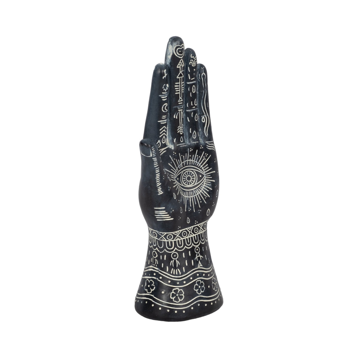 RESIN, 10" TATTOO HAND, BLACK | Sagebrook Home