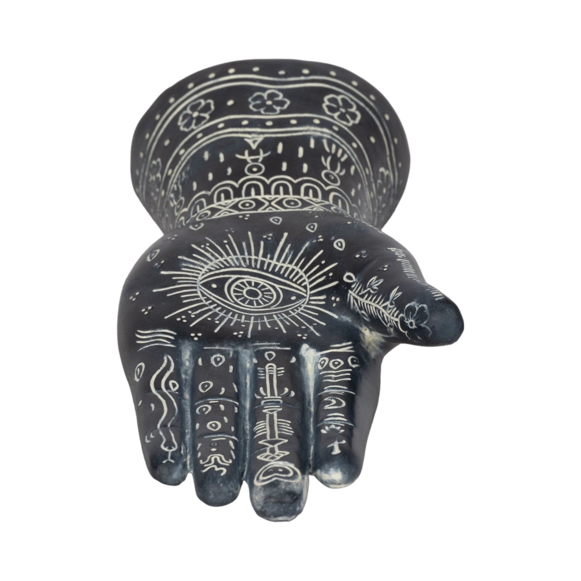 RESIN, 10" TATTOO HAND, BLACK | Sagebrook Home