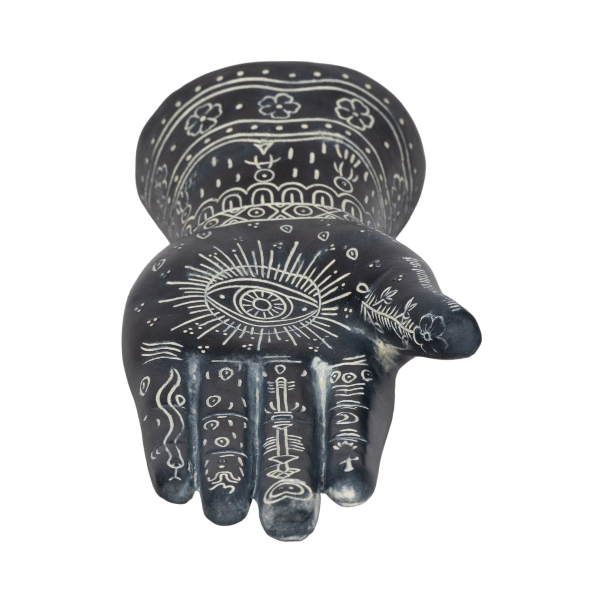RESIN, 10" TATTOO HAND, BLACK | Sagebrook Home