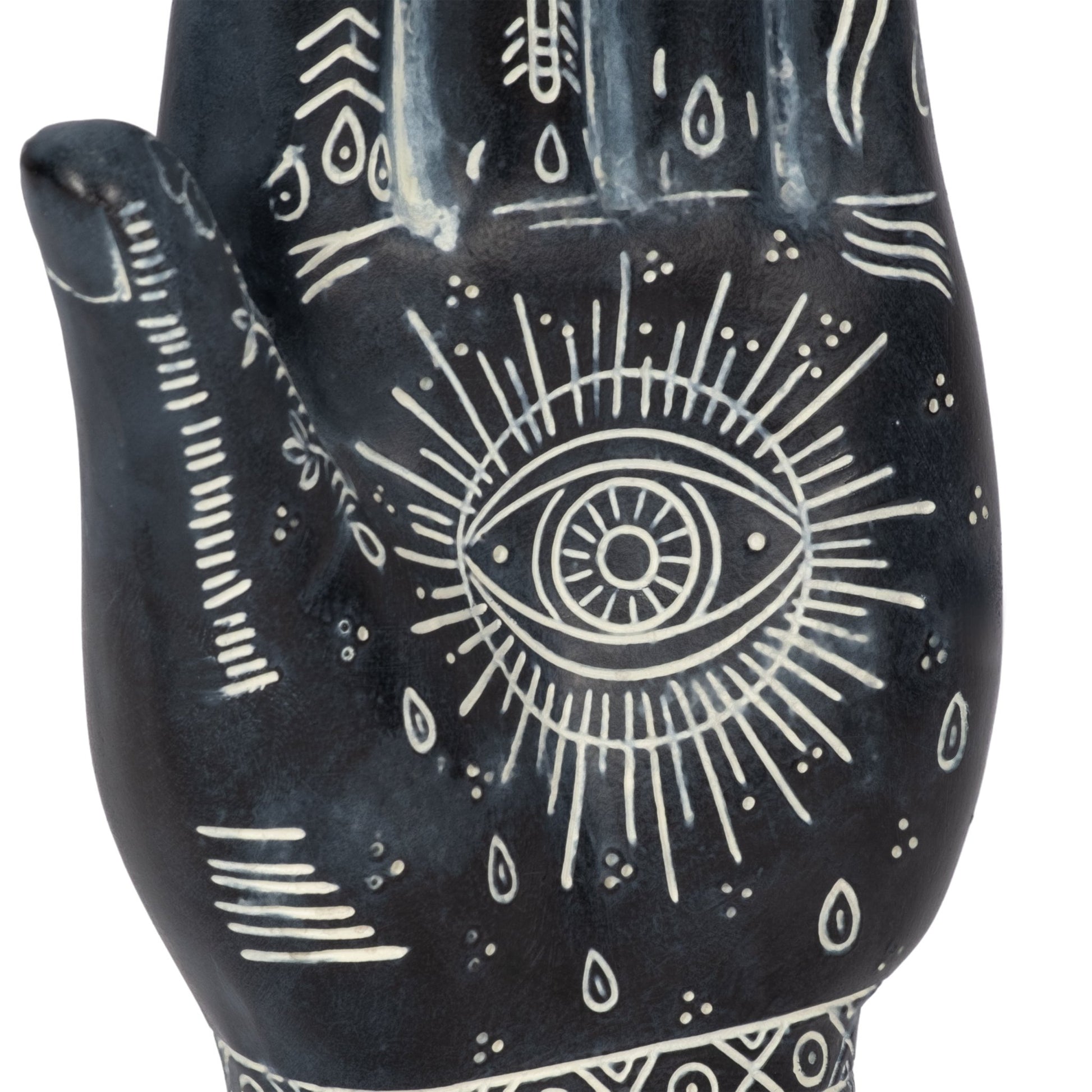 RESIN, 10" TATTOO HAND, BLACK | Sagebrook Home