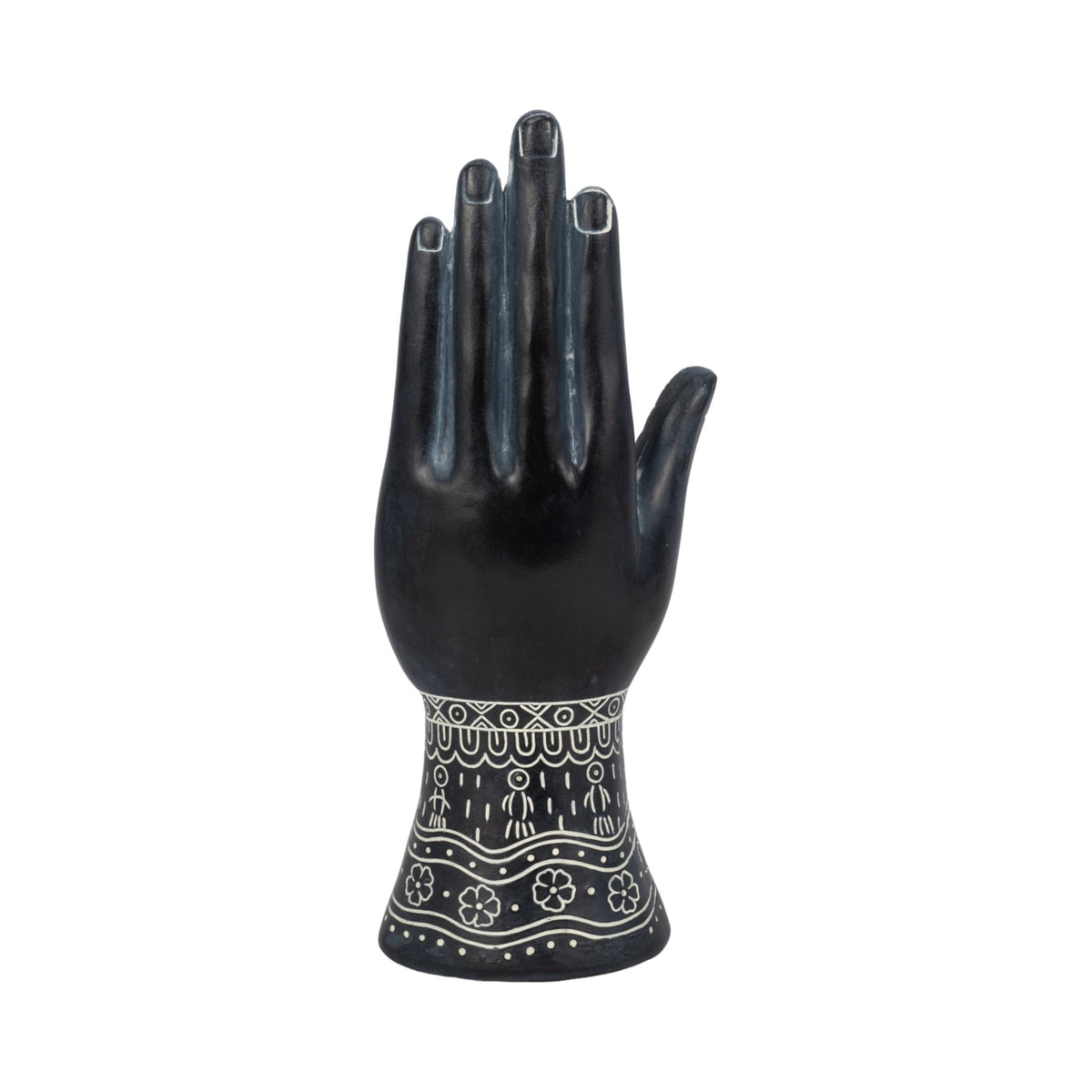 RESIN, 10" TATTOO HAND, BLACK | Sagebrook Home