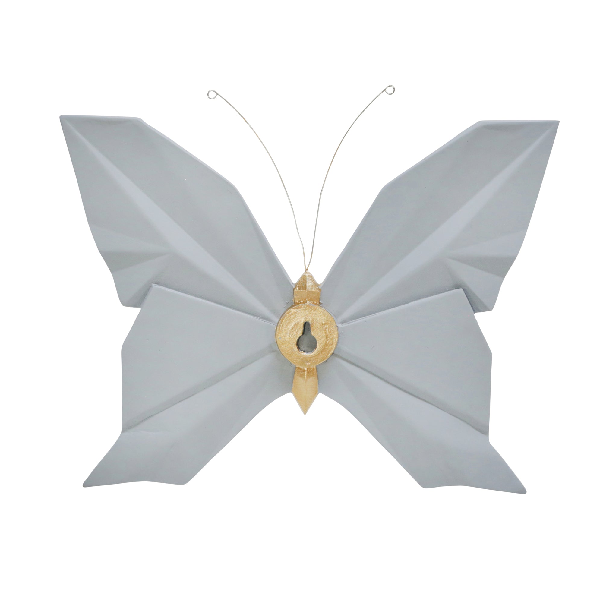 RESIN 10" W ORIGAMI BUTTERFLY WALL HANGING, SLATE Wall Decors| Sagebrook Home