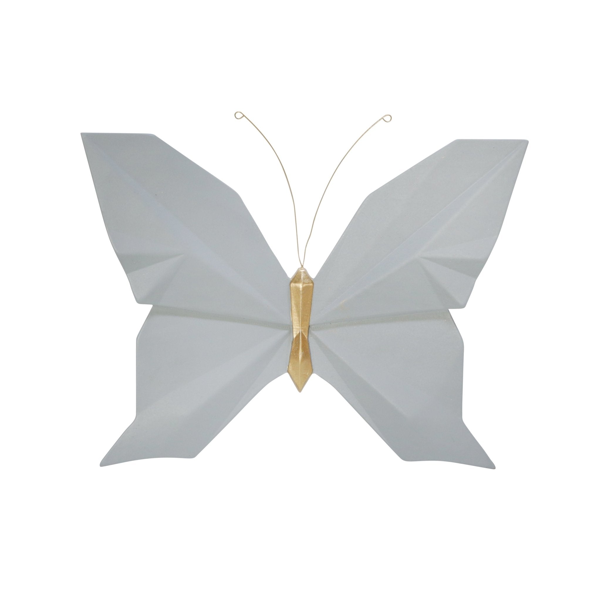 RESIN 10" W ORIGAMI BUTTERFLY WALL HANGING, SLATE Wall Decors| Sagebrook Home