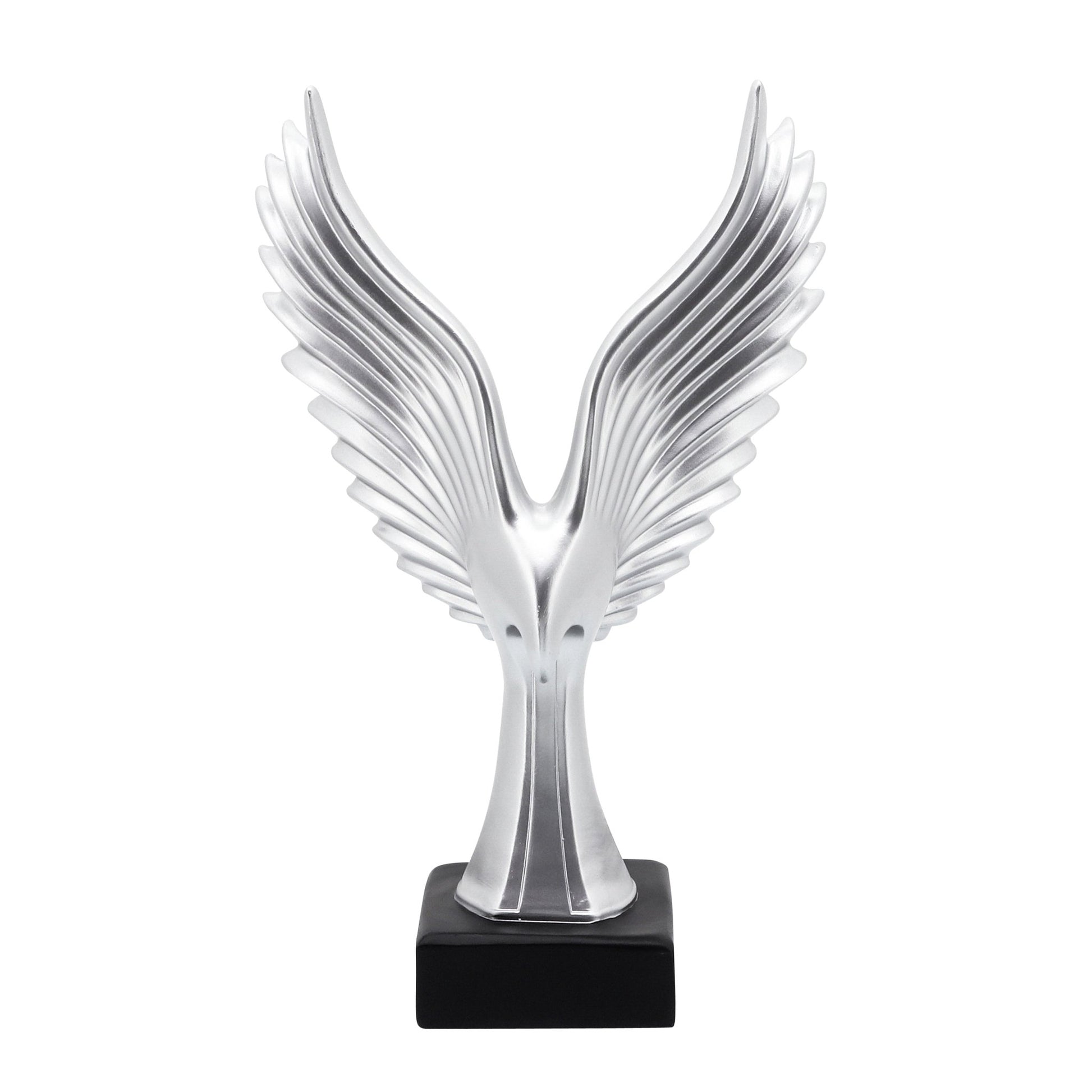 RESIN 14"H EAGLE TABLE ACCENT, SILVER Table Decors| Sagebrook Home