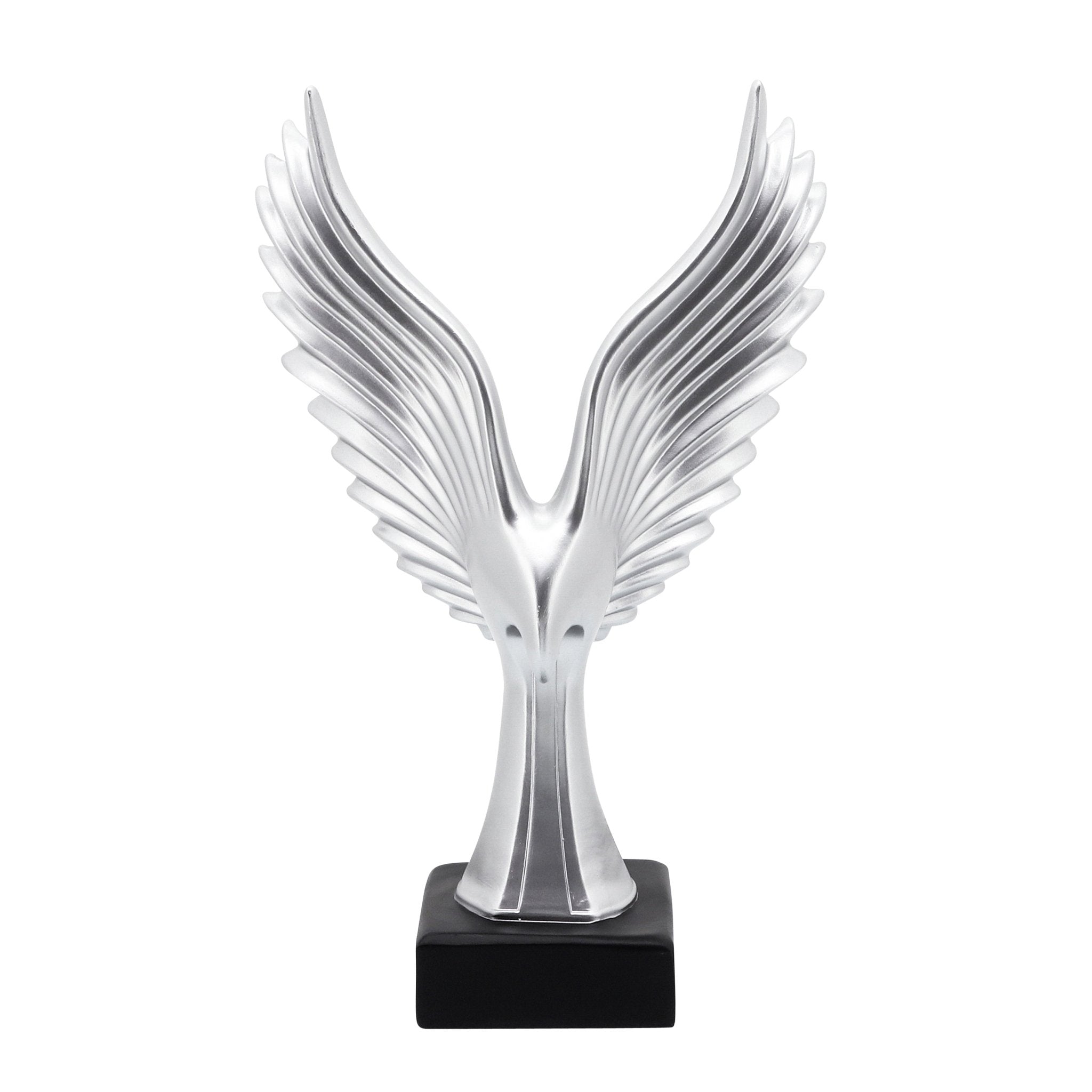 RESIN 14"H EAGLE TABLE ACCENT, SILVER Table Decors| Sagebrook Home