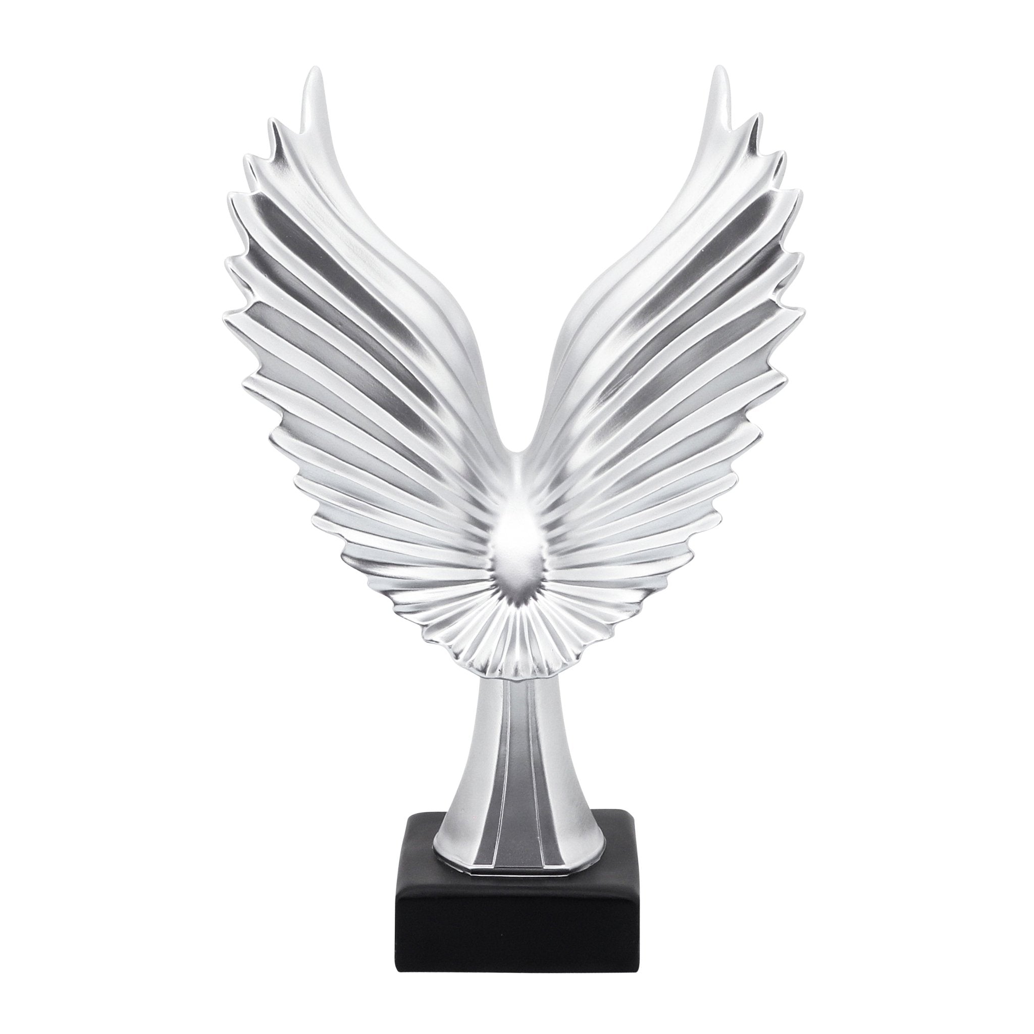 RESIN 14"H EAGLE TABLE ACCENT, SILVER Table Decors| Sagebrook Home