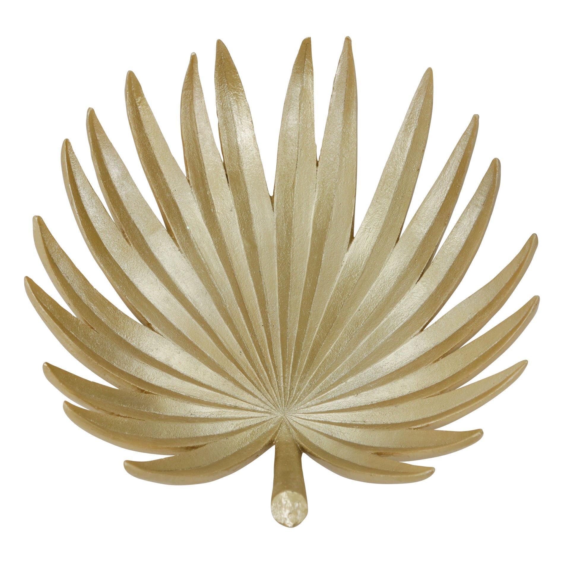 RESIN 16" PALM LEAF PLATE, GOLD Bowl| Sagebrook Home
