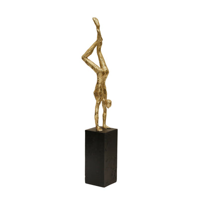 RESIN 19" GYMNAST, GOLD - Al Rugaib Furniture