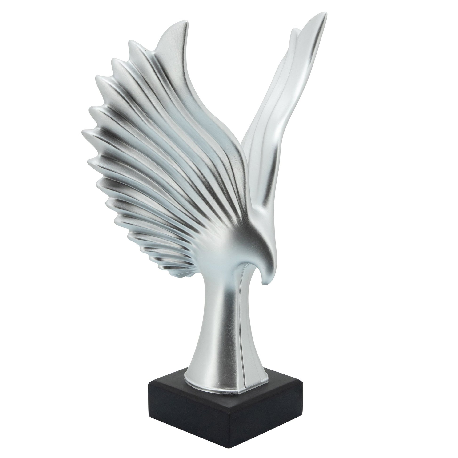RESIN 20"H EAGLE TABLE ACCENT, SILVER Table Decors| Sagebrook Home
