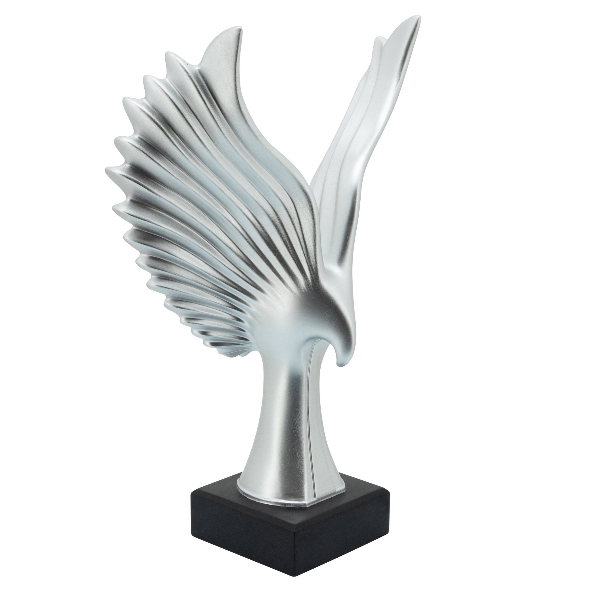 RESIN 20"H EAGLE TABLE ACCENT, SILVER Table Decors| Sagebrook Home