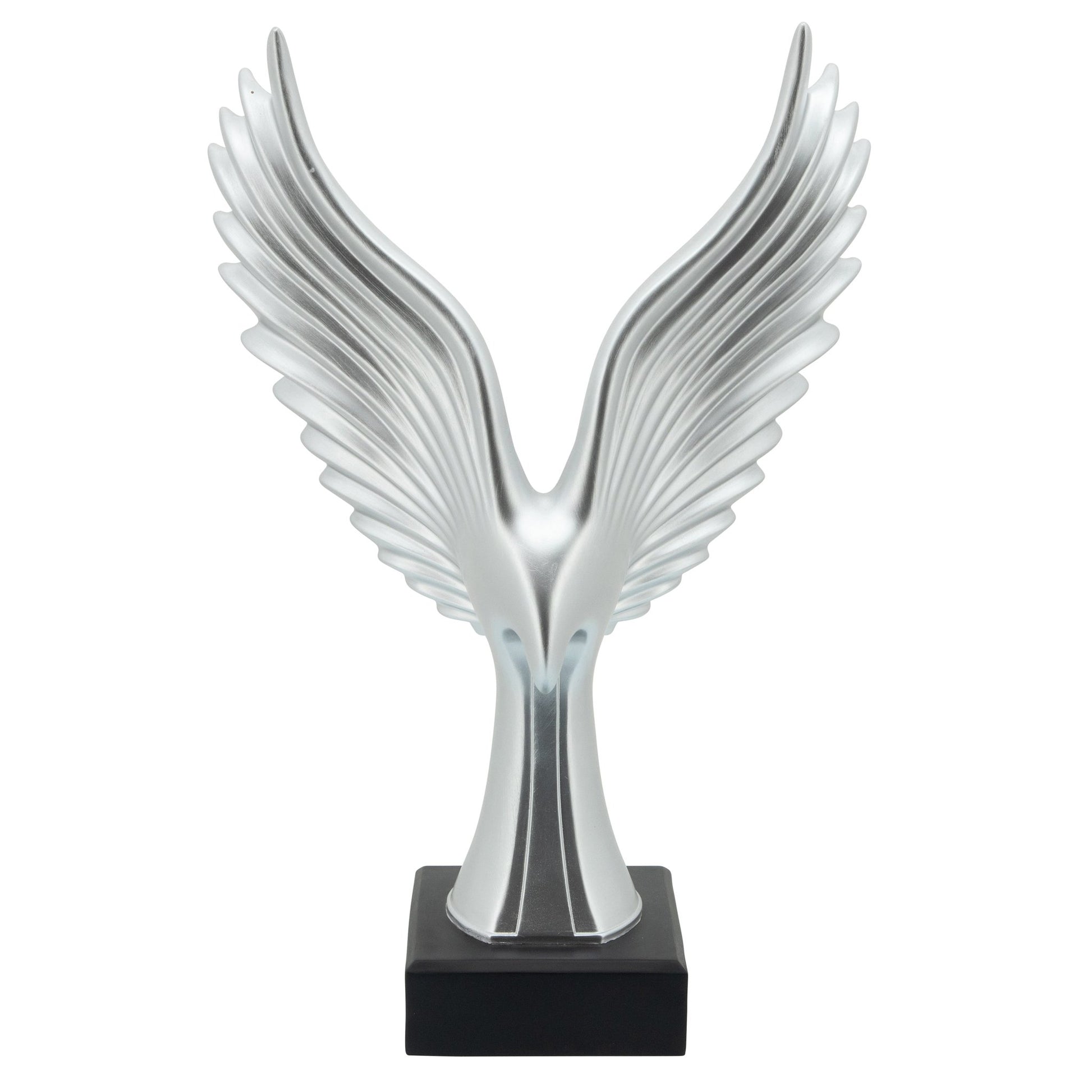 RESIN 20"H EAGLE TABLE ACCENT, SILVER Table Decors| Sagebrook Home