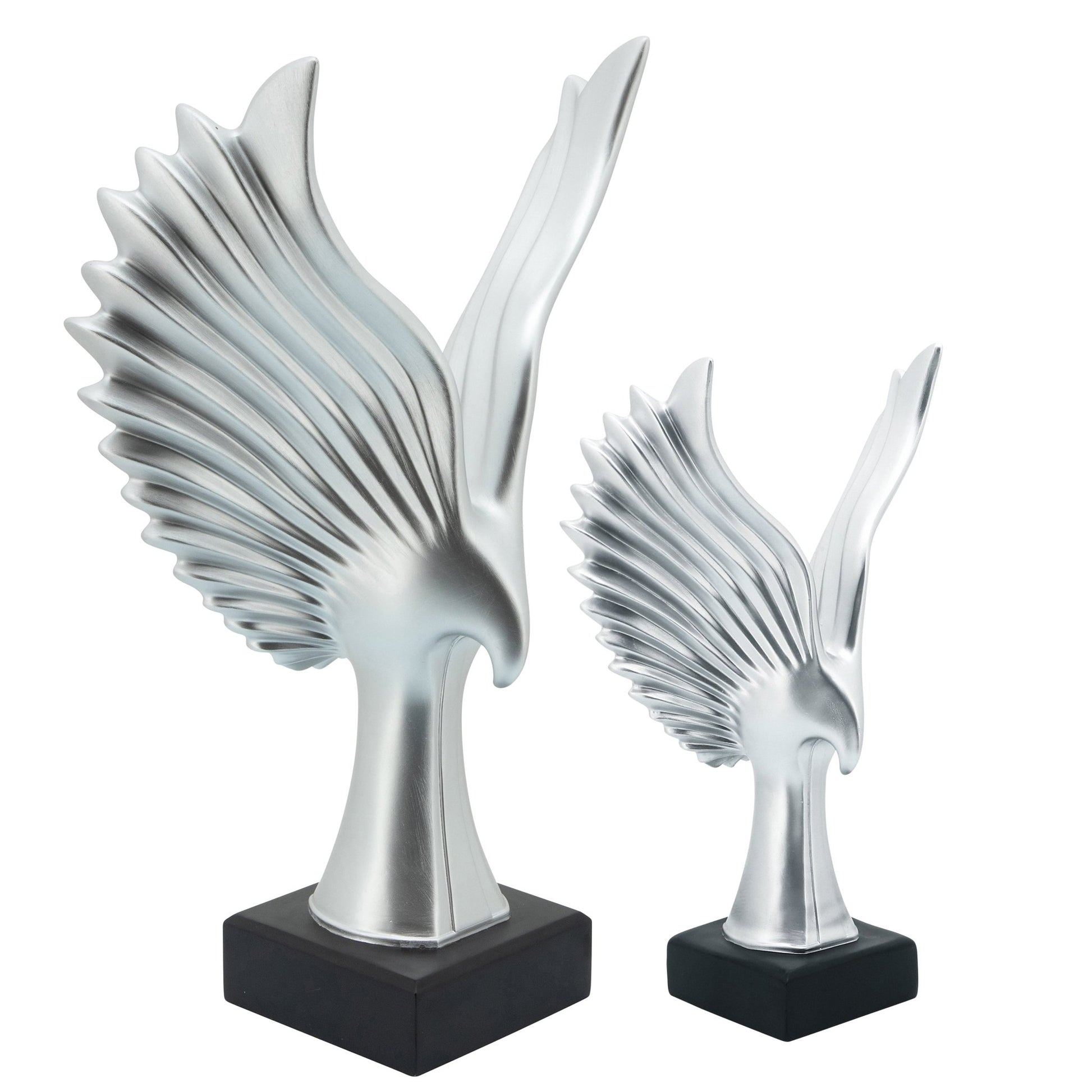 RESIN 20"H EAGLE TABLE ACCENT, SILVER Table Decors| Sagebrook Home